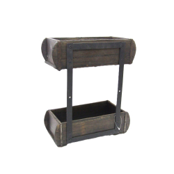 Półka skrzynka regał ze starego drewna podwójny wiszący